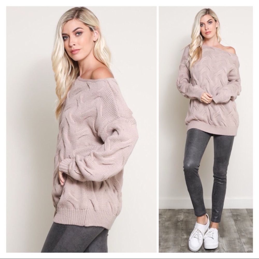LAST ONE! Oversized cable knit sweater - Picture 4 of 7